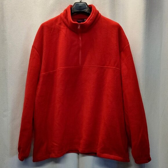 King Louie America Fleece 1/4 Zip Pullover Sweatshirt Red Men 3XL Union Made USA - Picture 1 of 8
